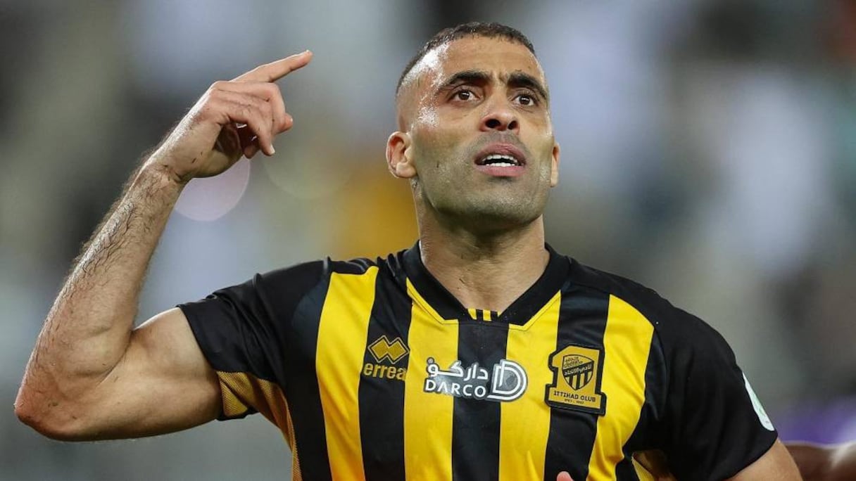 Abderrazak Hamdallah sous les couleurs d'Al Ittihad.