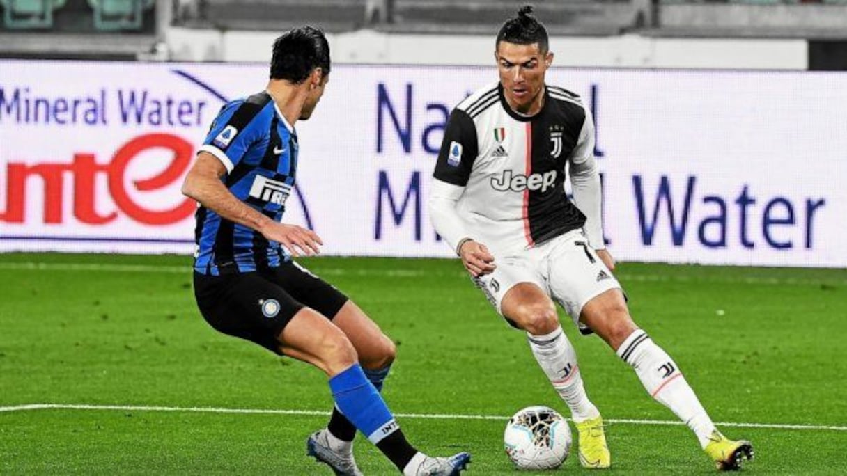 Cristiano Ronaldo avec la Juventus contre l'Inter Milan.