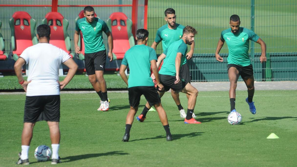 Les Lions de l'Atlas U23 lors d'un stage de préparation.