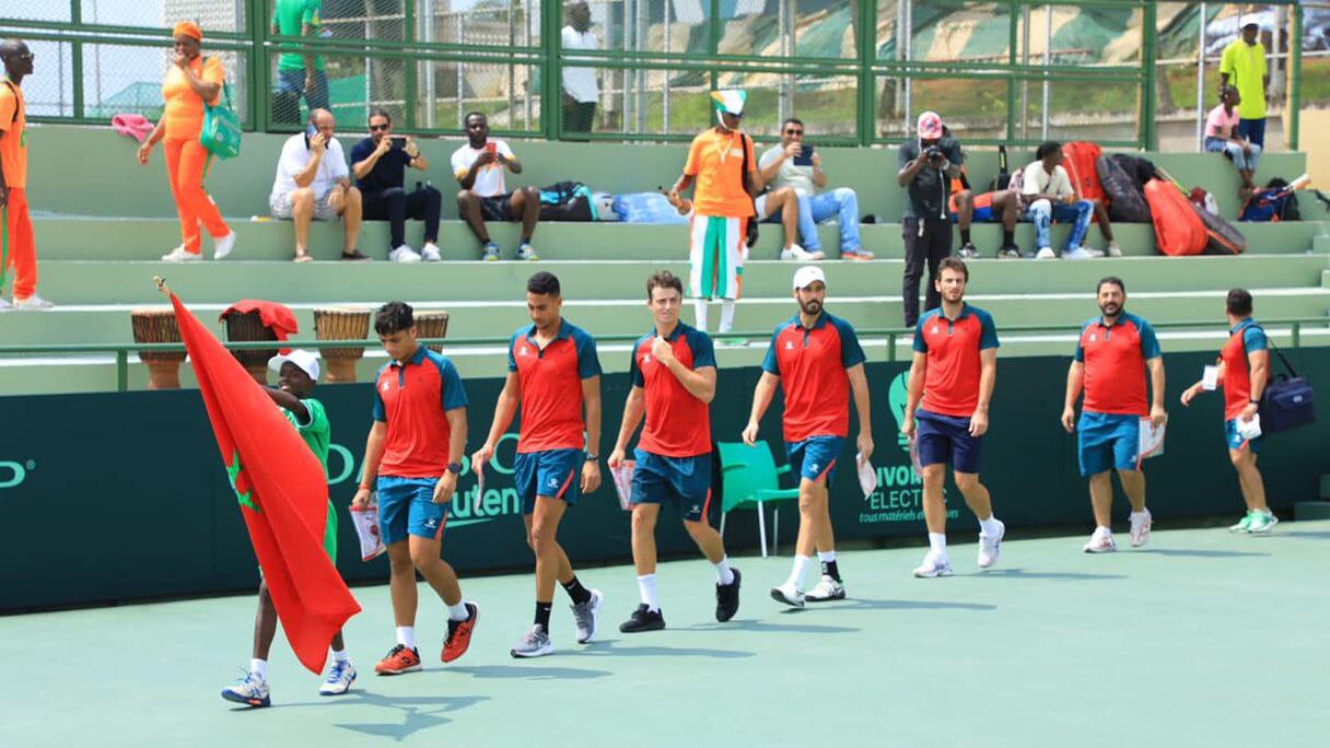 L'équipe nationale marocaine de tennis.