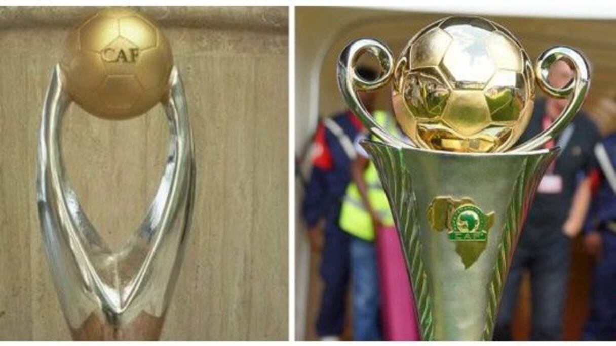 Les trophées de la Ligue des Champions et de la Coupe de la CAF.