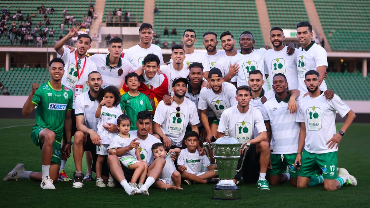 Les joueurs du Raja de Casablanca.