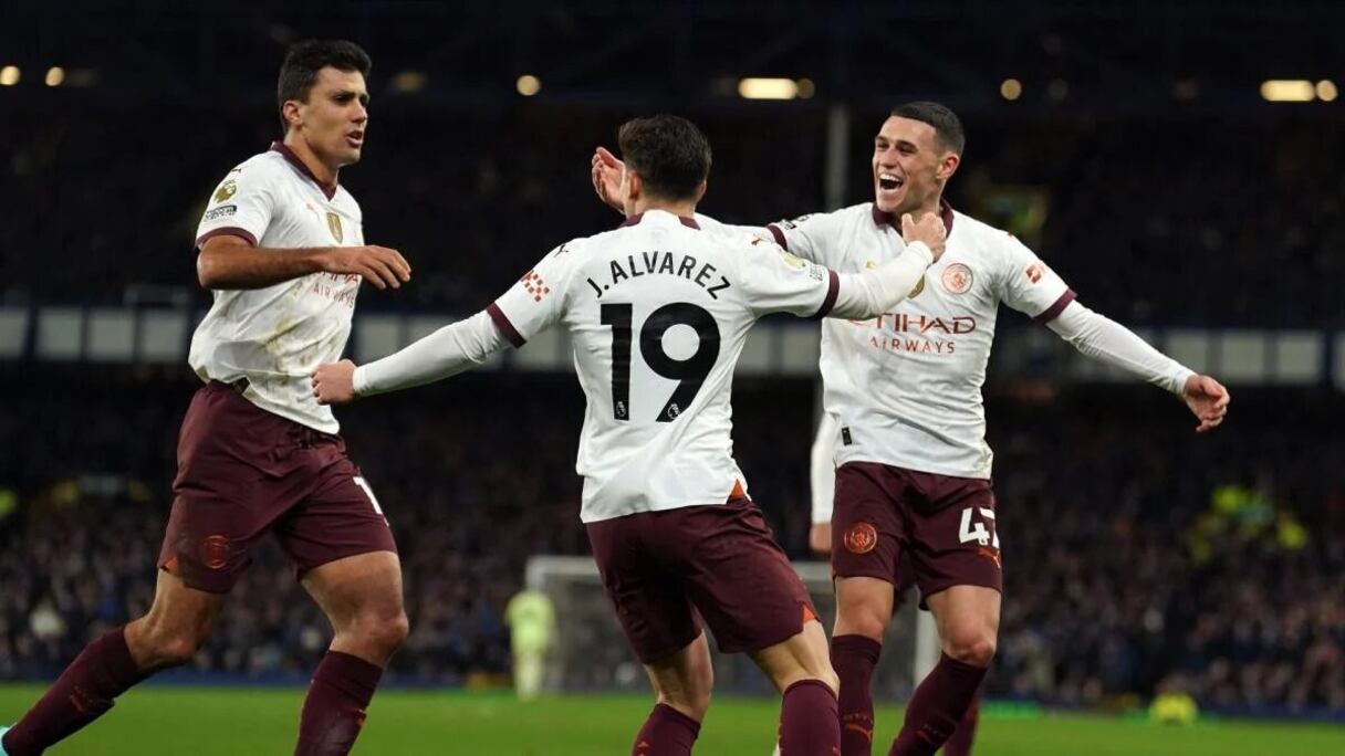 Les joueurs de Manchester City.