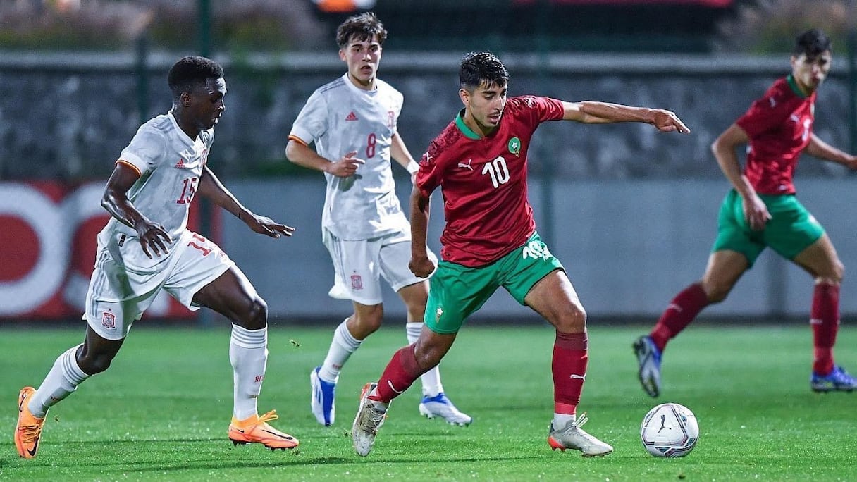 Rayan Touzghar, sous le maillot de l'EN U20.