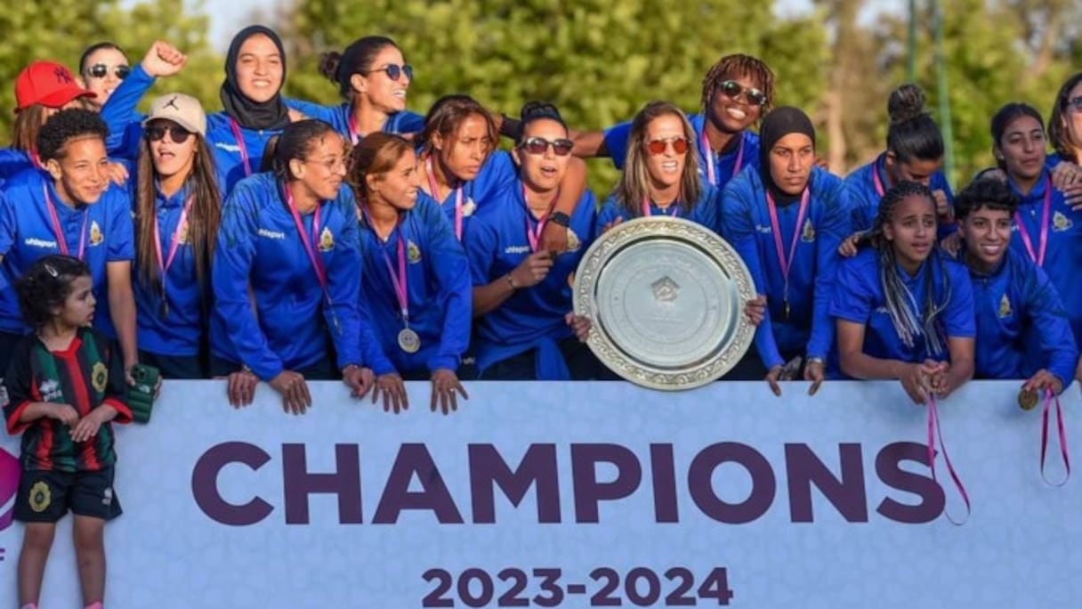 Les Joueuses de l'AS FAR, sacrées championnes du Maroc (2023-2024)