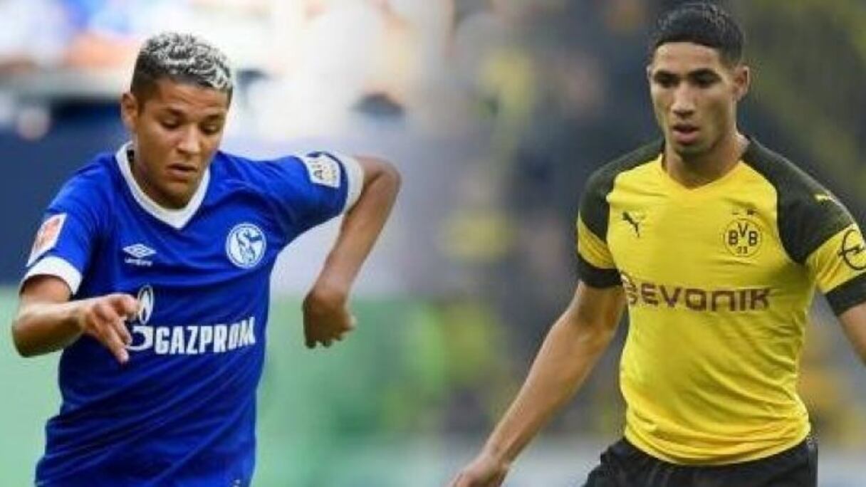 Amine Harit (à gauche) et Achraf Hakimi