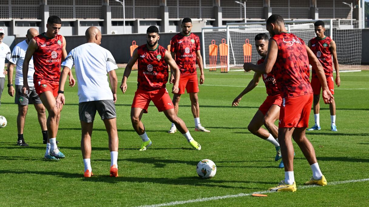 Entrainement des Lions de l’Atlas à San Pedro, le 10 janvier 2024.