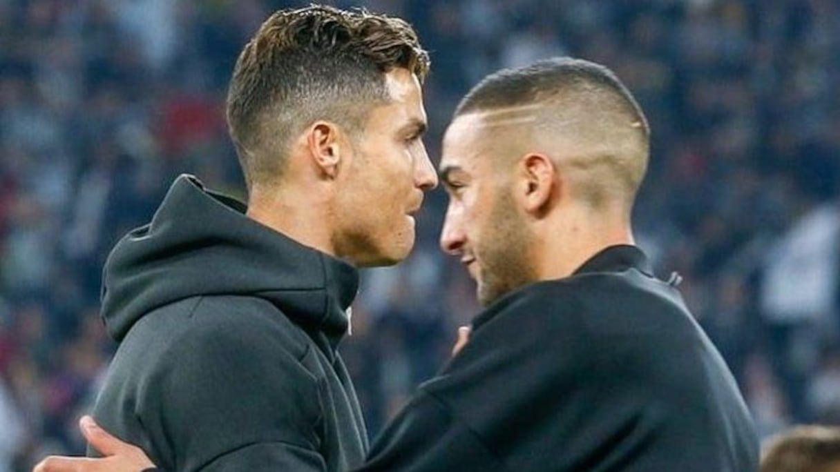 Hakim Ziyech et Cristiano Ronaldo.