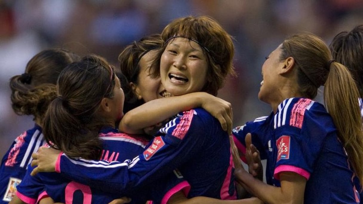 Les joueuses du Japon jubilent après leur qualification aux quarts de finale de la Coupe du Monde