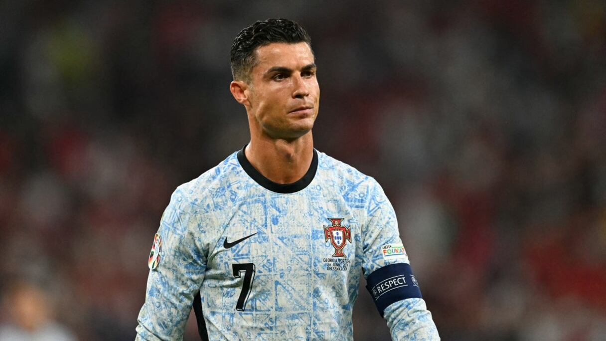 Cristiano Ronaldo face à la Géorgie.