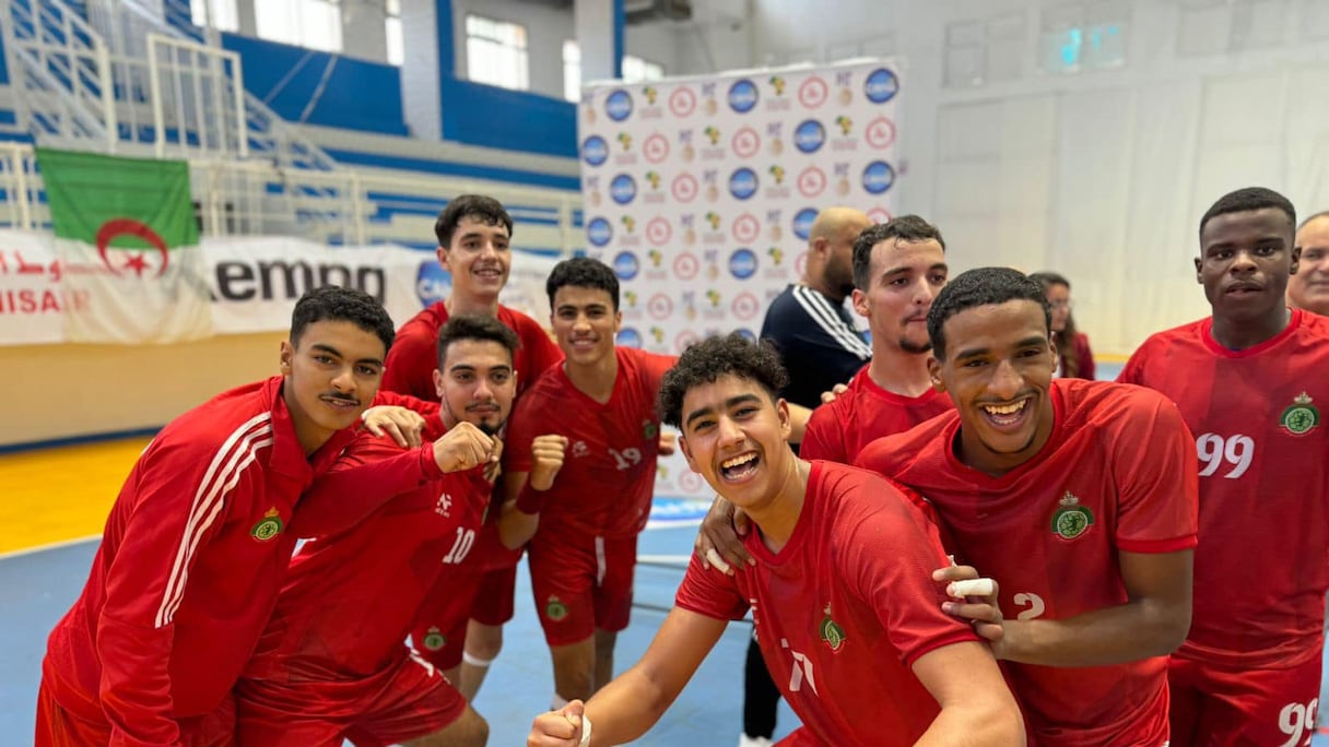 فرحة المنتخب المغربي لكرة اليد -فتيان