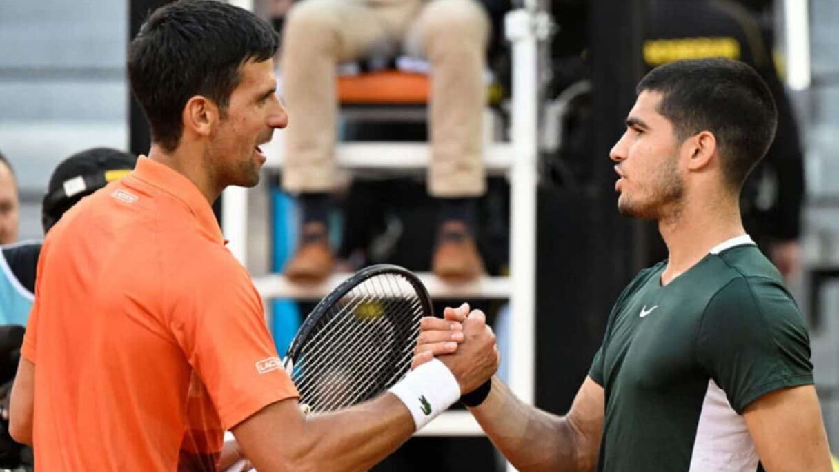 Novak Djokovic et Carlos Alcaraz.