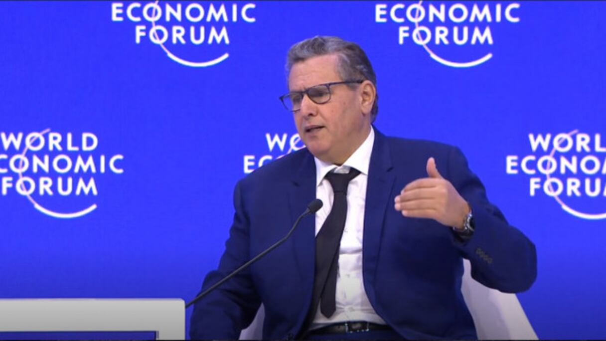 Le chef du gouvernement, Aziz Akhannouch, a adressé une allocution, mercredi 18 janvier 2023, au Forum économique mondial.