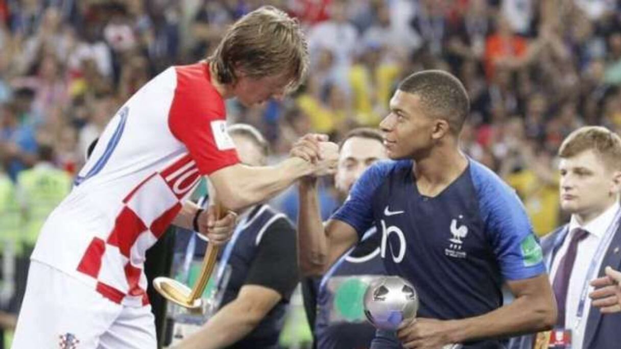 Luka Modric et Kylian Mbappé, les deux finalistes du Mondial 2018 en Russie.
