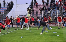 Les hooligans algériens au satde Al Massira de Safi, le 19 avril 2026