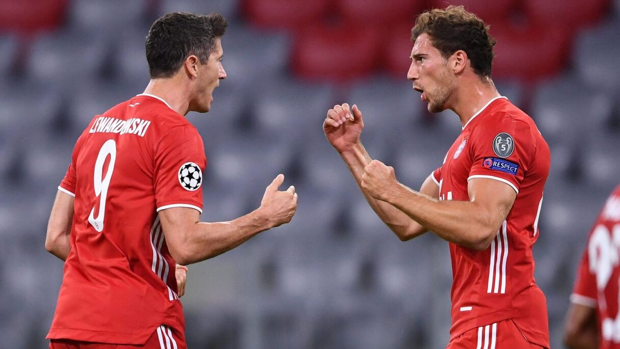 Leon Goretzka (droite) et Robert Lewandowski.