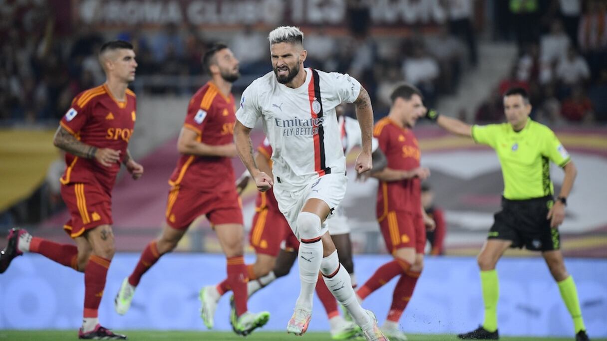 Olivier Giroud contre l'AS Rome, le vendredi 1er septembre.