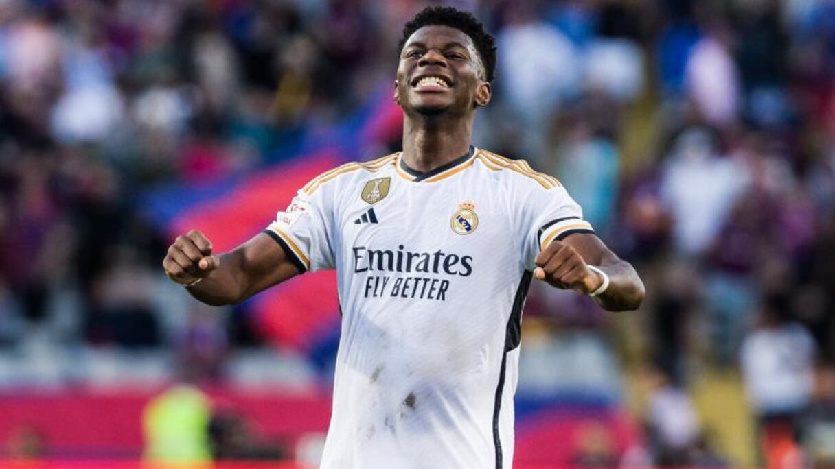 Aurélien Tchouaméni lors du Clasico contre le Barça le 28 octobre 2023.