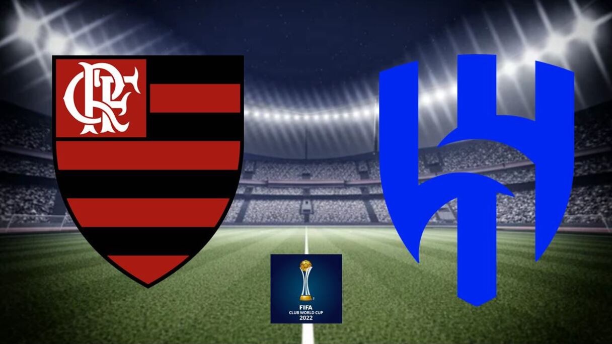 De gauche à droite: les logos de Flamengo (Brésil) et d'Al Hilal (Arabie saoudite).
