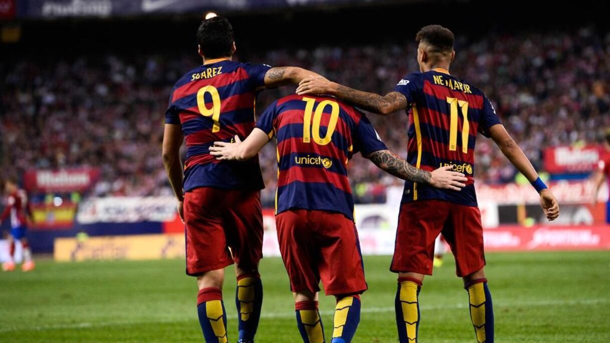 Messin Neymar et Suarez ont inscrit 121 buts en 2015.