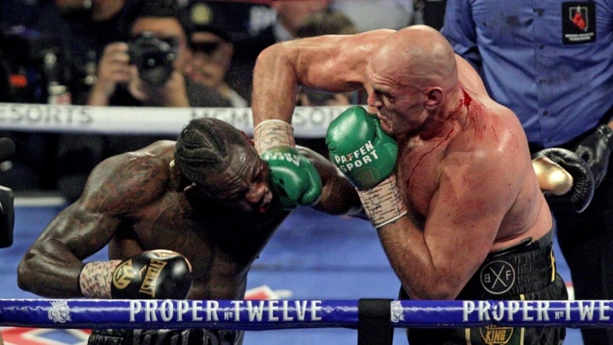 Combat entre les boxeurs britannique Tyson Fury et américain Deontay Wilder, le 22 février 2020 à Las Vegas.