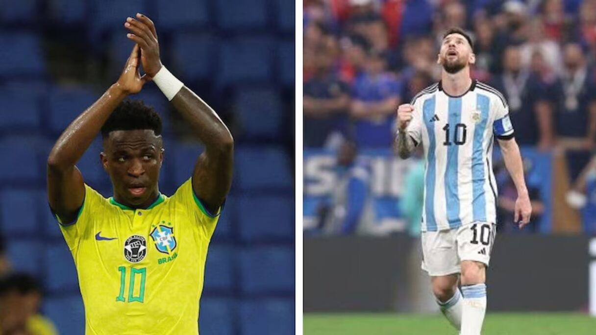 Vinicius et Lionel Messi.