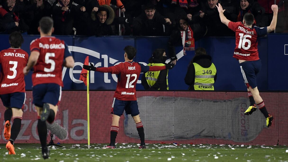 Abdessamad Ezzalzouli, buteur contre l'Athletic Bilbao en demi-finale aller de la Coupe du Roi en Espagne, le mercredi 1er mars 2023.