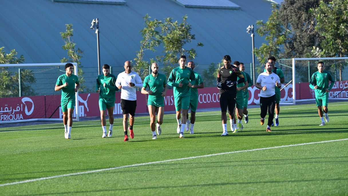 Dernier entraînement des Lions de l'Atlas au Complexe Mohammed VI avant leur départ pour le Cameroun.