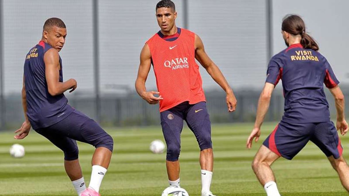 Achraf Hakimi après la reprise avec le Paris Saint-Germain.