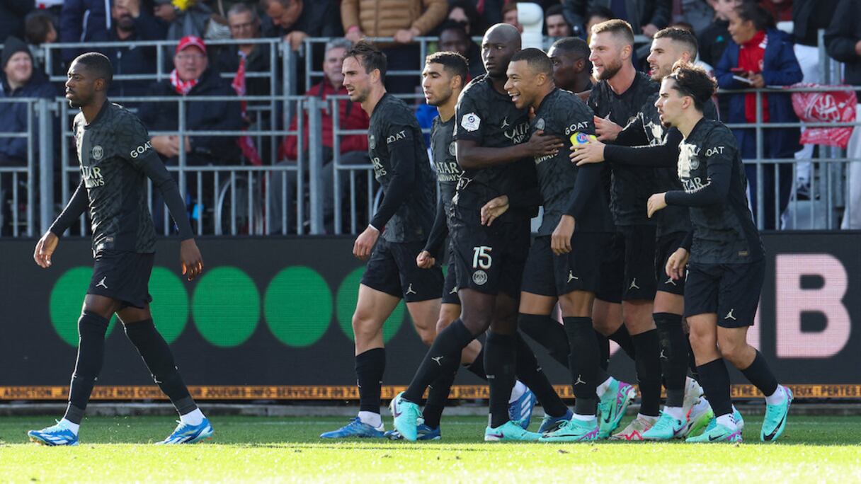 Les joueurs du Paris Saint-Germain.