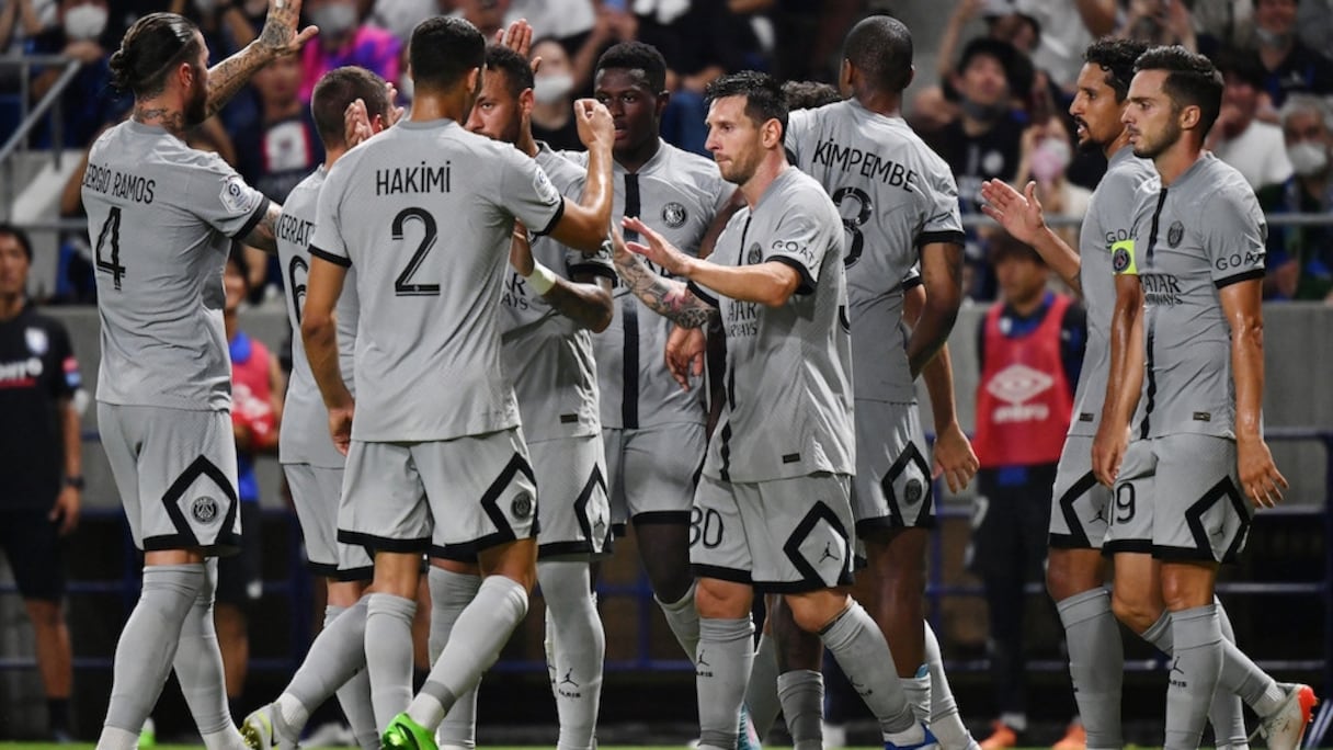 Les joueurs du Paris Saint-Germain.