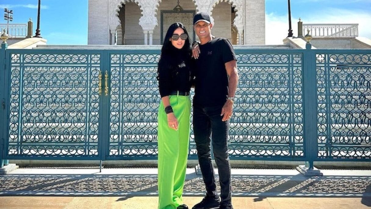 Rivaldo et son épouse à Rabat.