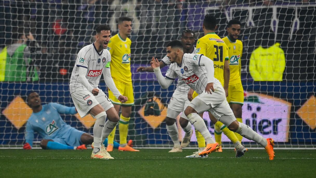 Zakaria Aboukhlal face au FC Nantes.