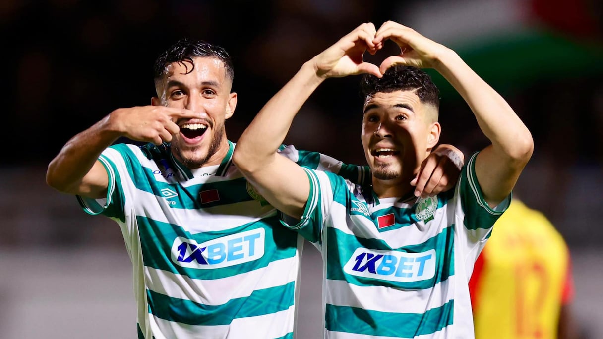 La joie des joueurs de Raja contre l’ASGNN, le samedi 24 août 2024.