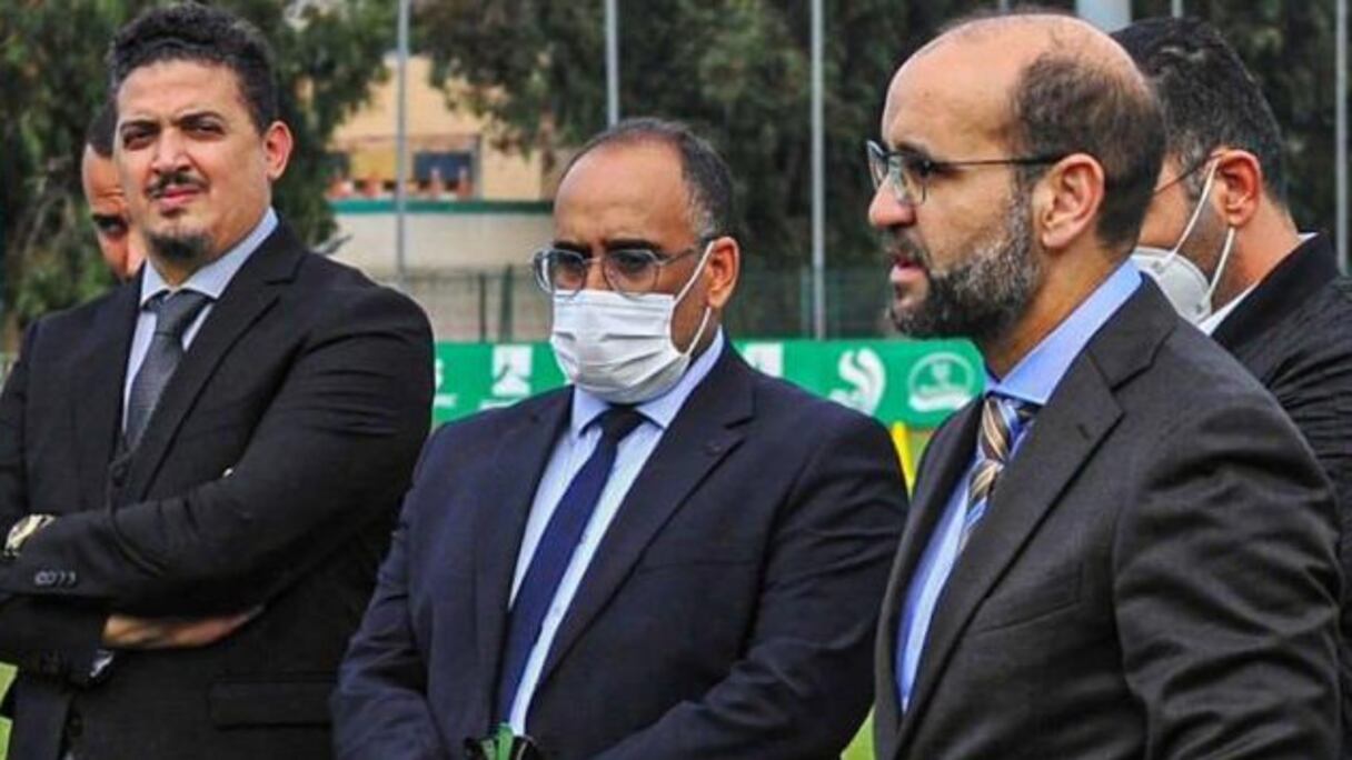 Des membres de la direction du Raja en compagnie du président Anis Mahfoud.