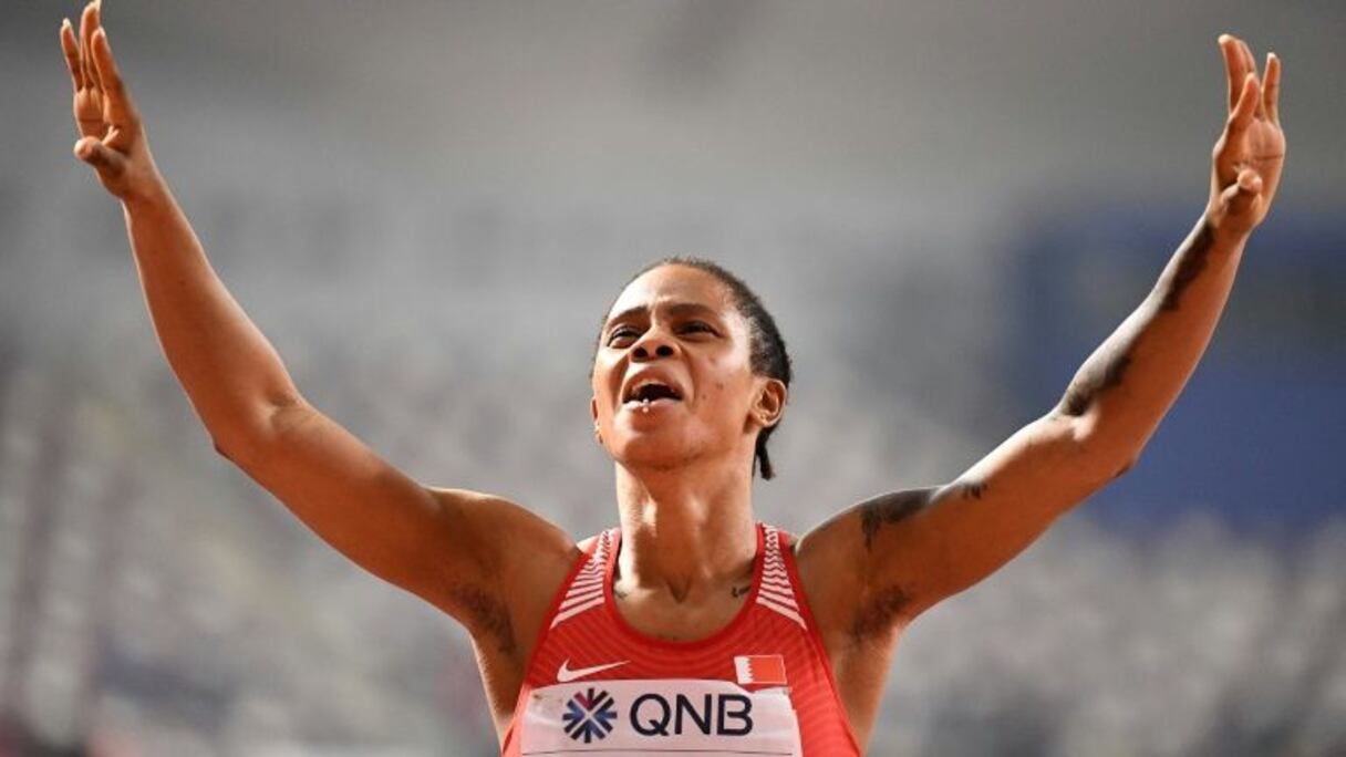 La Bahreïnie Salwa Eid Naser, championne du monde du 400 m à Doha, au Qatar, le 3 octobre 2019.