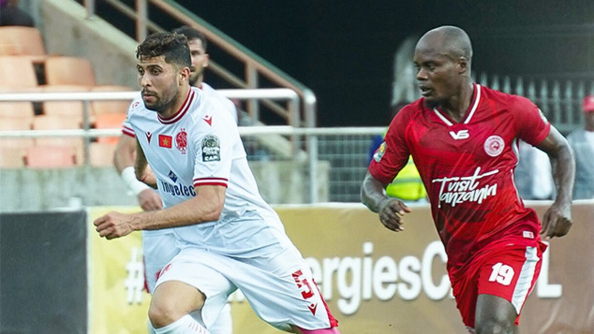 Yahya Jabrane lors d'un match entre le Wydad de Casablanca et Simba Sporting Club