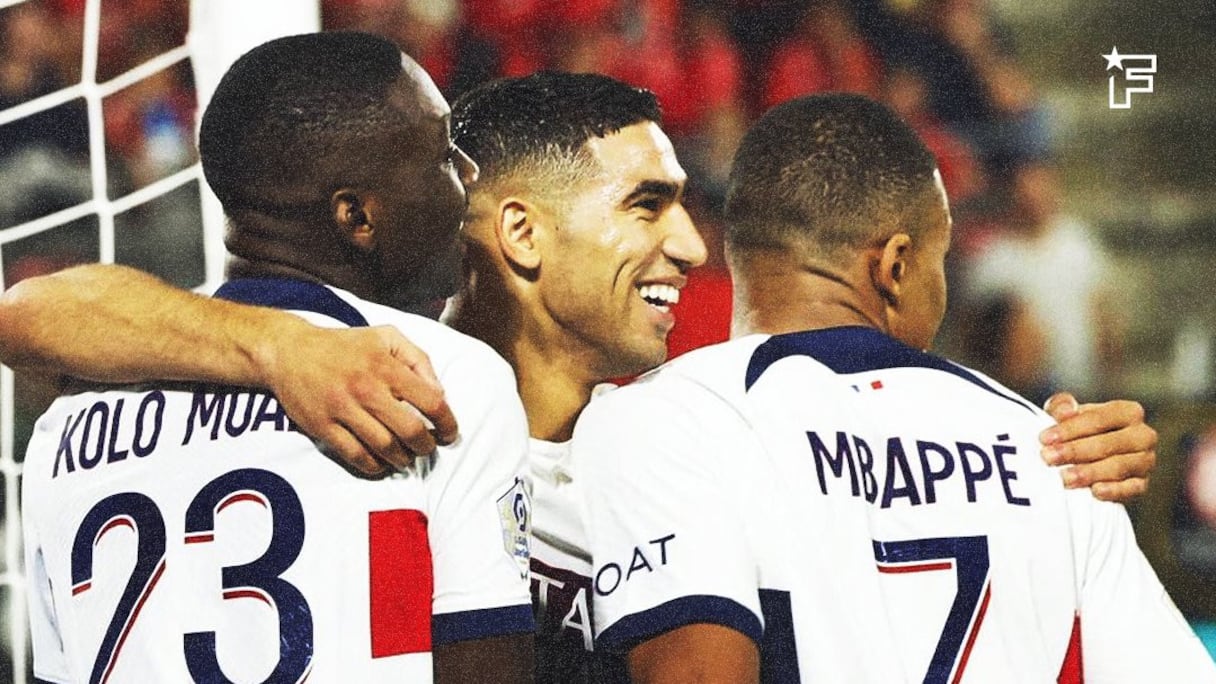 Achraf Hakimi lors du match PSG-Rennes