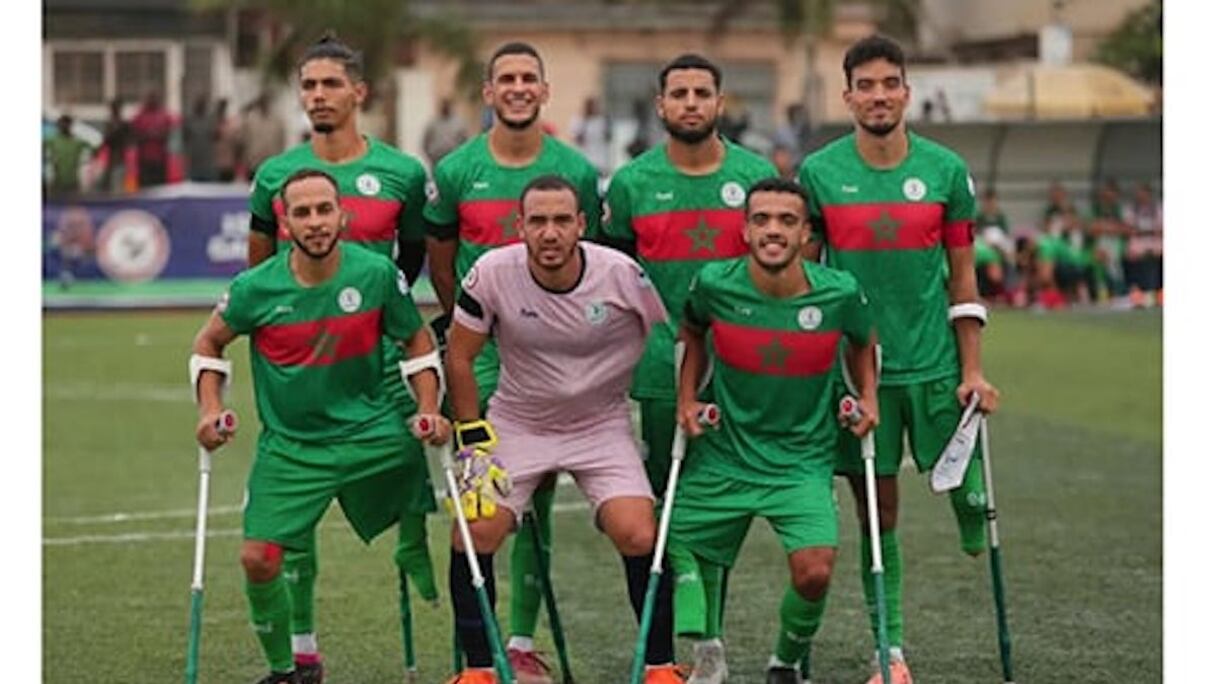L’équipe nationale marocaine masculine de football pour amputés.