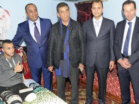 La délégation de la FRMF composée de Said Naciri, Mohamed Jodar, Tarik Najm et Jelloul Berrajel qui a rendu visite à Kamal El Malki