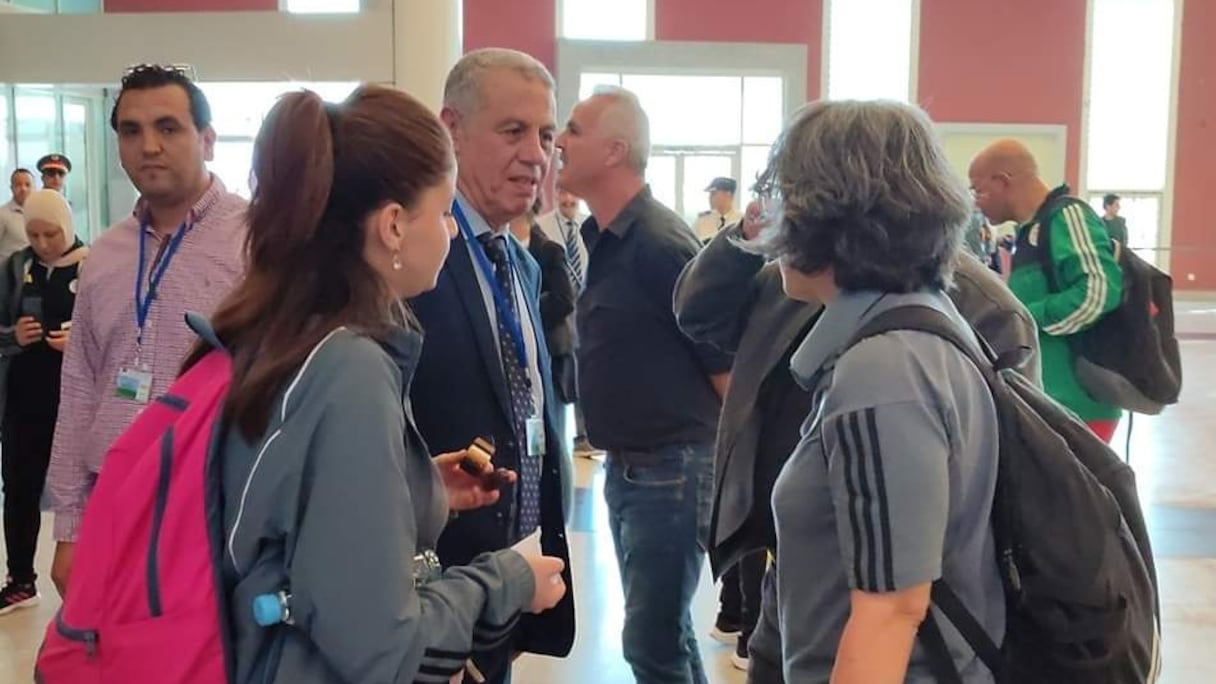 Arrivée de l'équipe féminine algérienne U17 à l'aéroport Oujda-Angad, le jeudi 9 mai 2024.