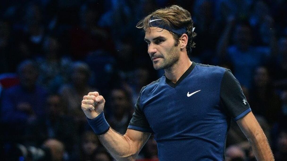 Roger Federer, vainqueur du Japonais Kei Nishikori au Masters final de Londres, le 19 novembre 2015.