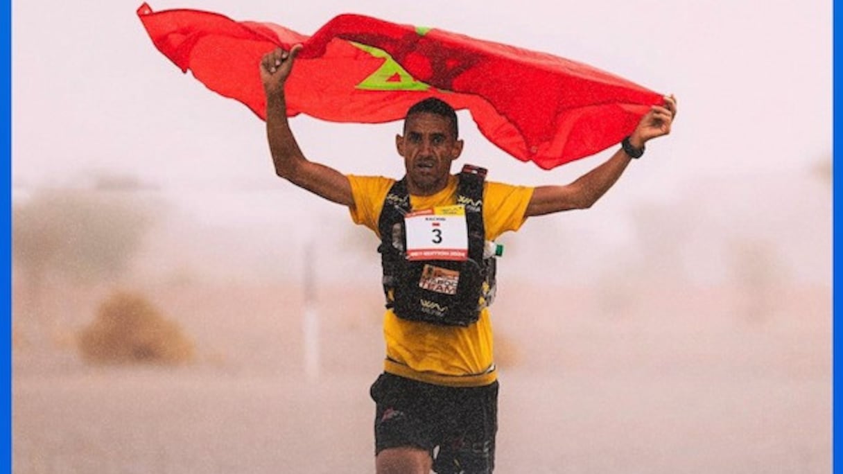 Rachid El Morabity, vainqueur du 38è Marathon des sables.