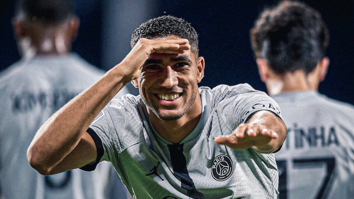 Achraf Hakimi, l'international marocain du Paris Saint-Germain.
