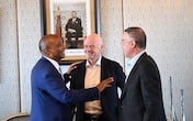 Fouzi Lekjaa, président de la FRMF, Gianni Infantino, président de la FIFA, et Patrice Motsepe, président de la CAF.