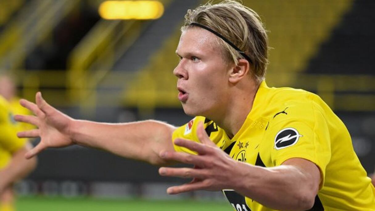 Erling Haaland, l'attaquant vedette du Borussia Dortmund.
