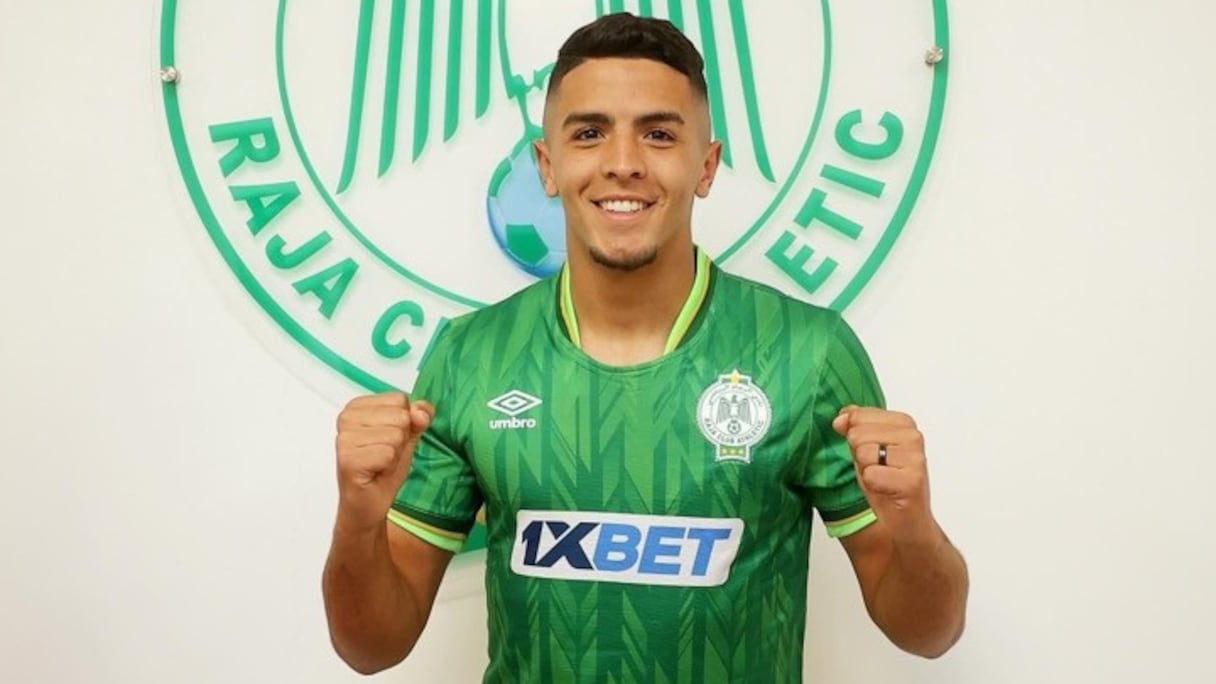 Anouar Tamoun sous le maillot du Raja de Casablanca.