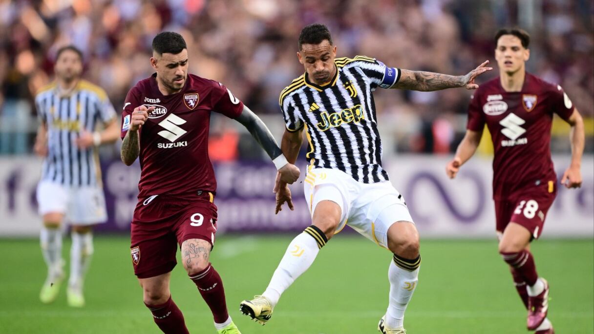 Phase de jeu du derby de Turin entre la Juventus et Torino ce samedi 13 avril 2024