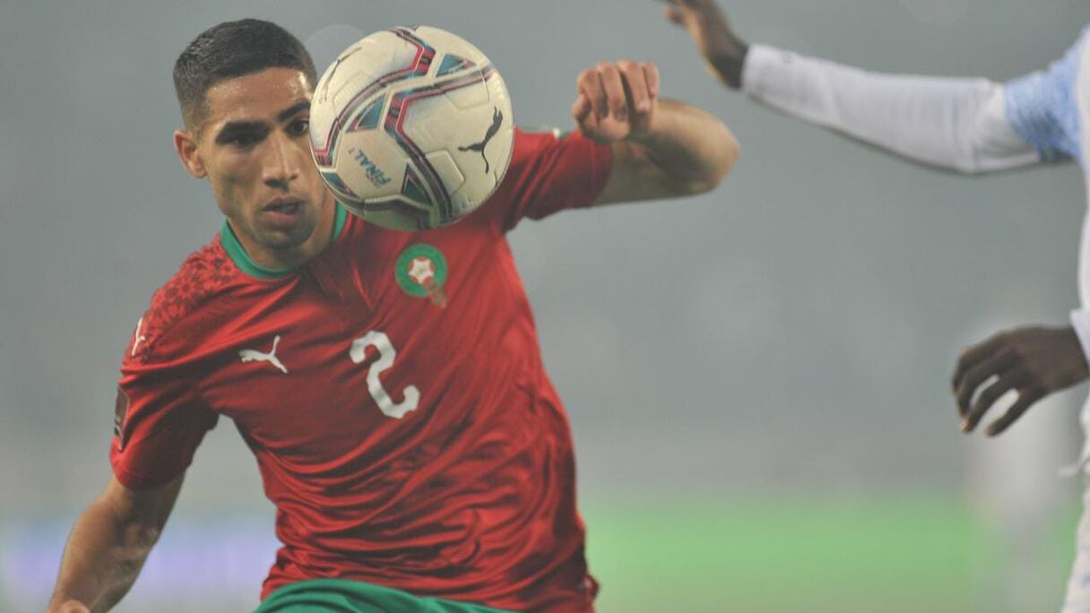 Achraf Hakimi face à la RD Congo.