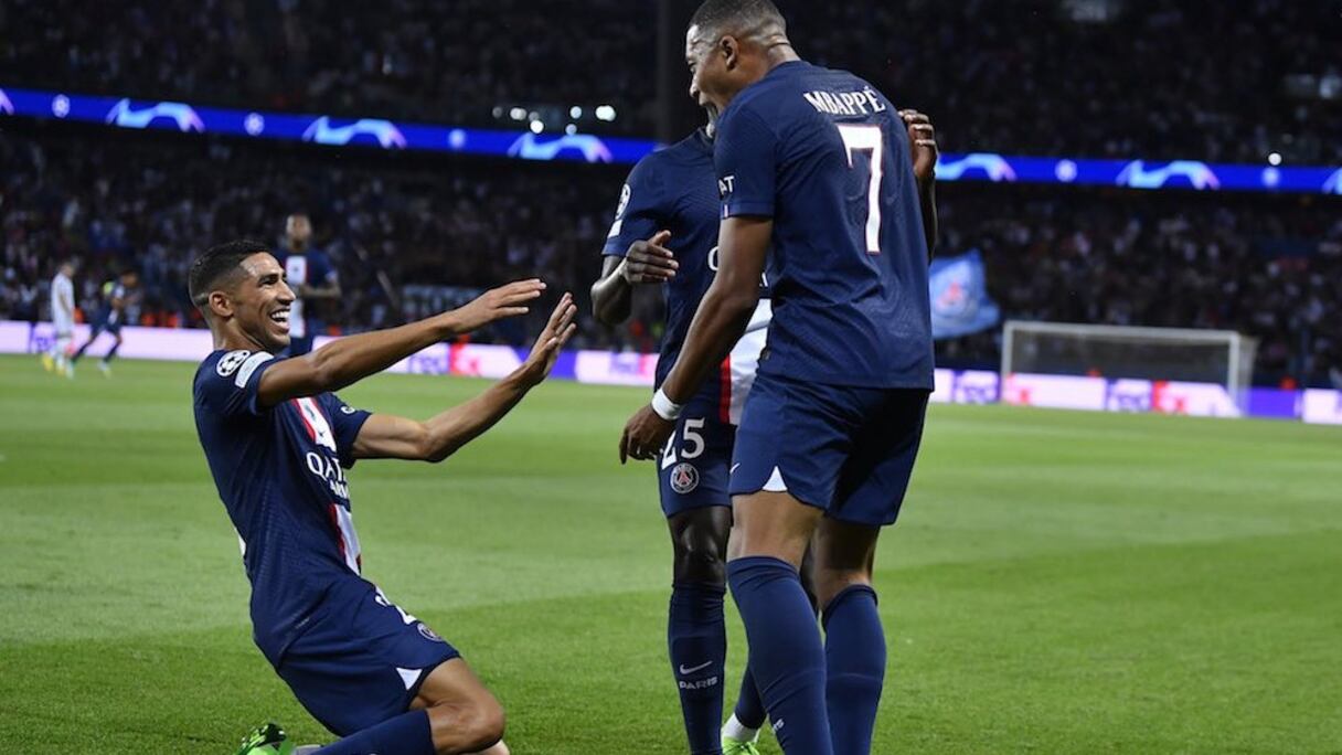 Achraf Hakimi et Kylian Mbappé.